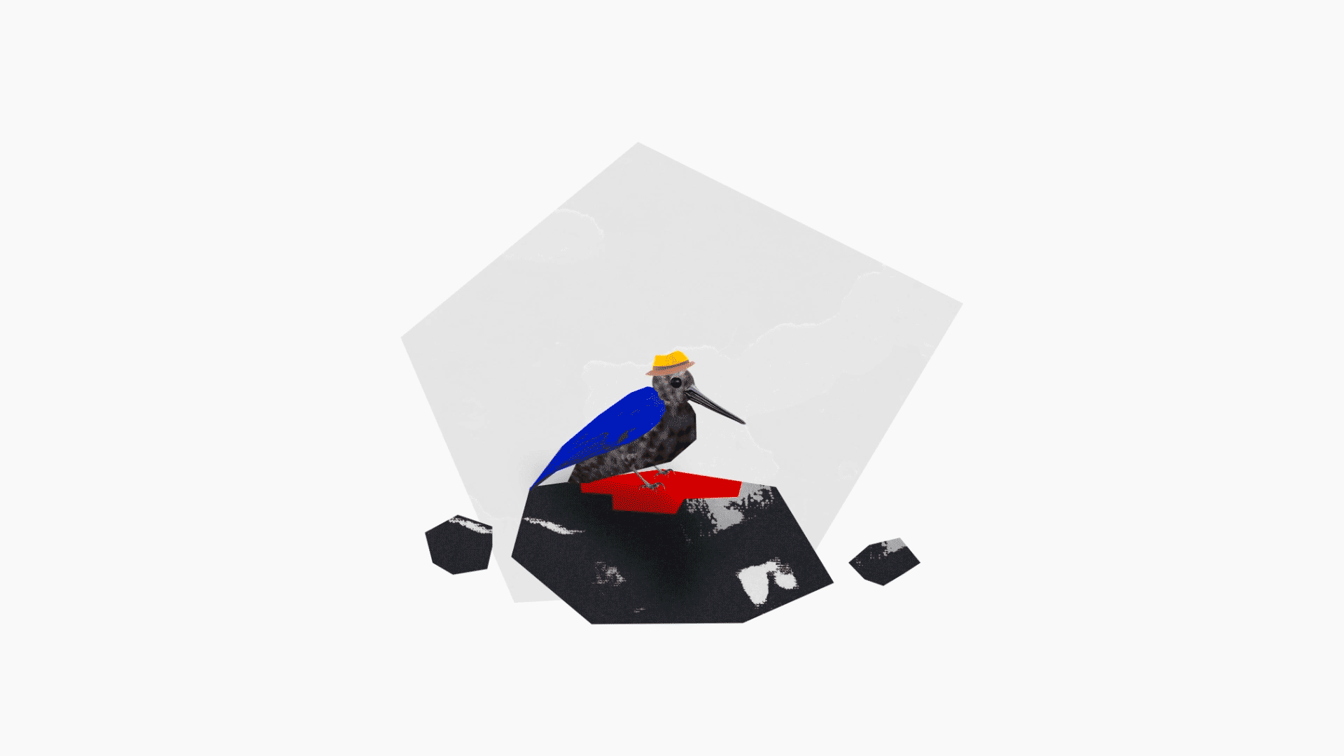 Animation d'un meep bird en parade