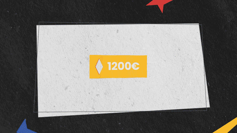 Deux mains se disputant un billet de 1200€