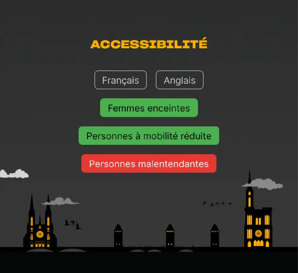 Capture du site mobile section Accessibilité