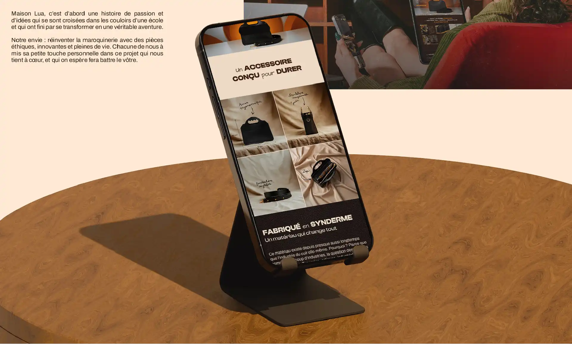 Mockup smartphone du site web version mobile