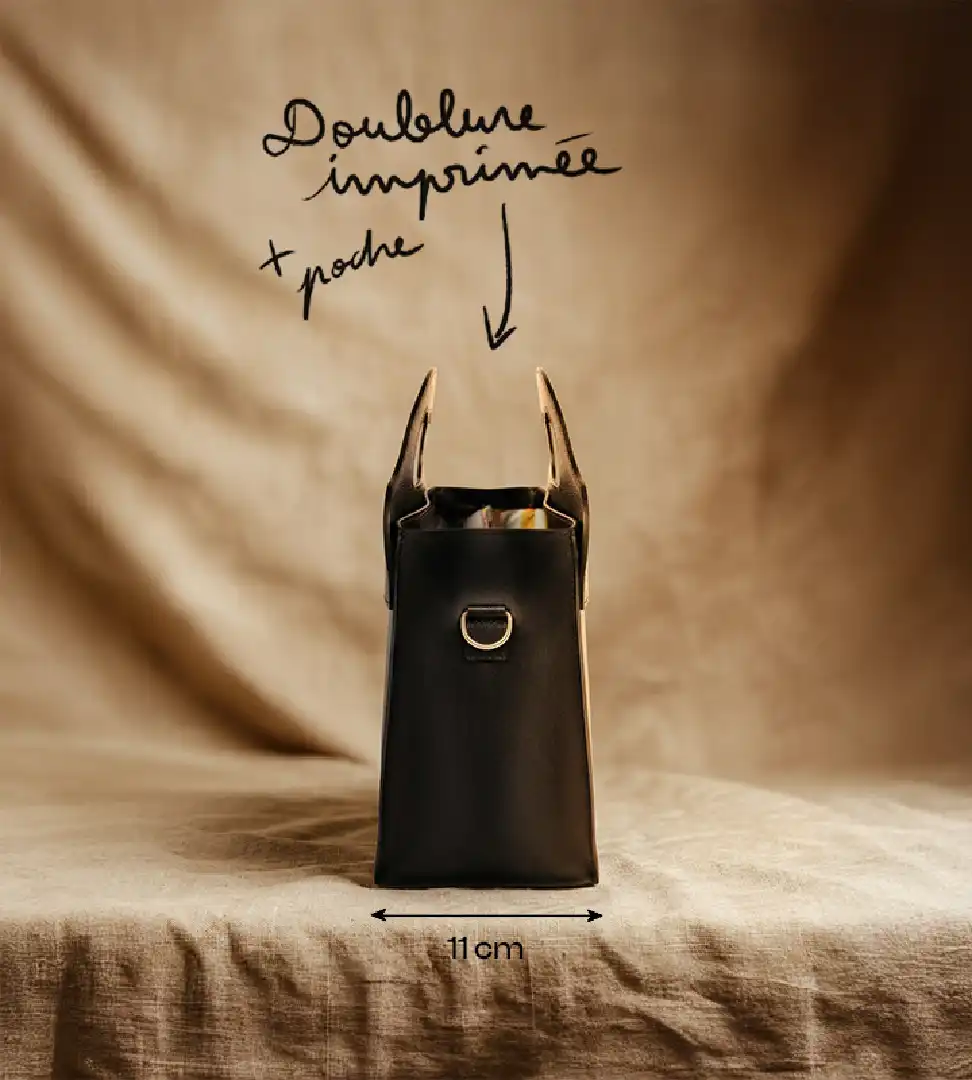 Sac Lua de coté, 11cm, doublure imprimée